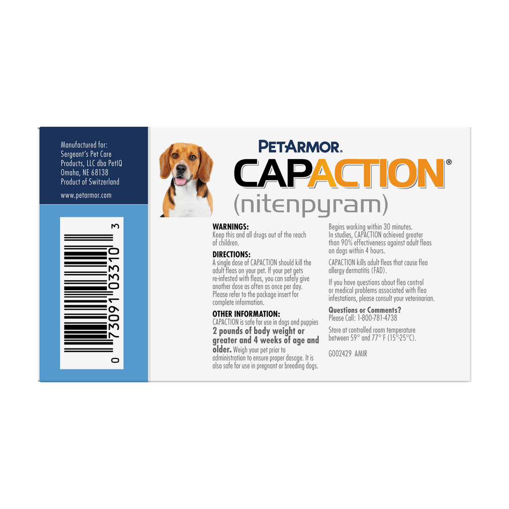PetArmor CAPACTION Oral Flea Treatment for Dogs