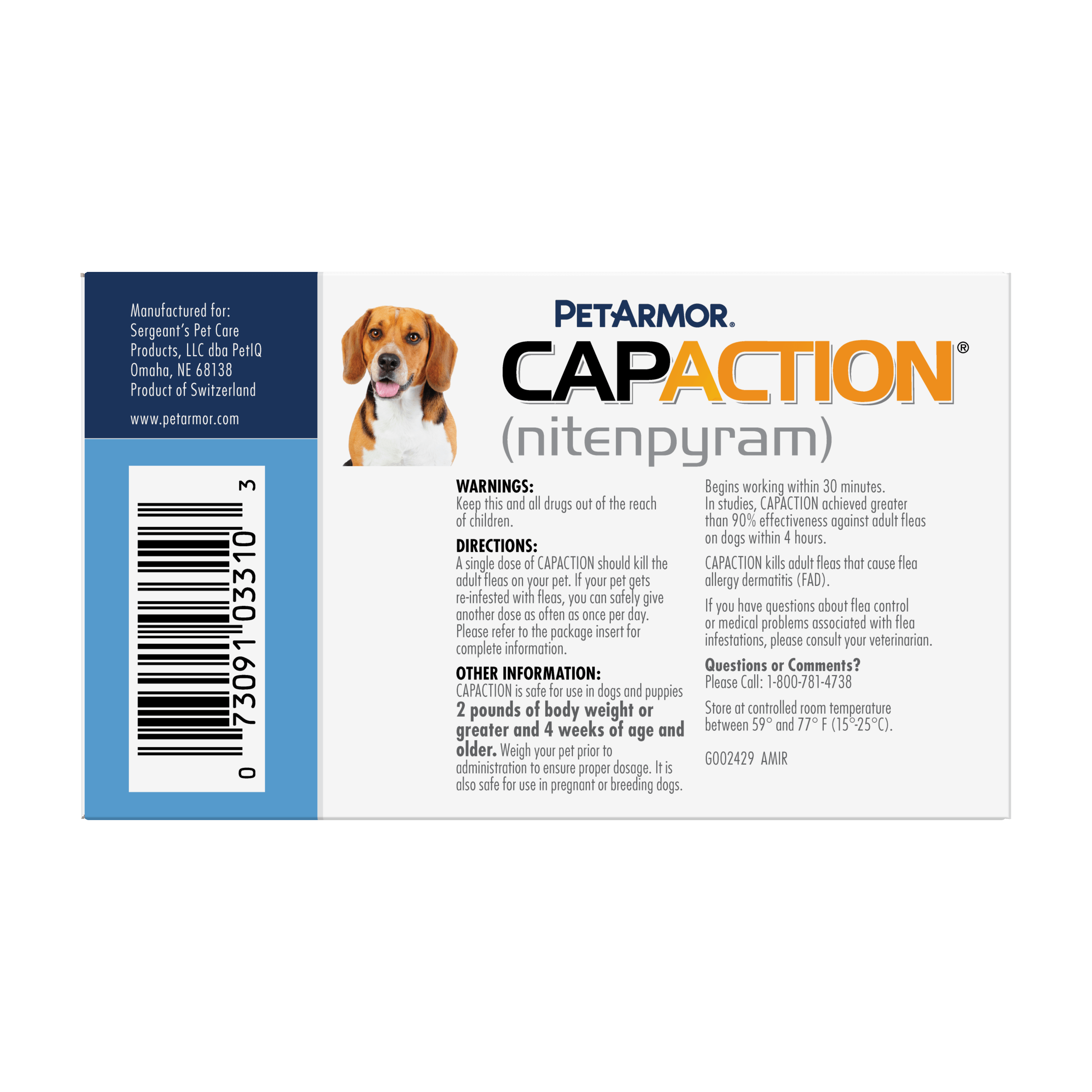 PetArmor CAPACTION Oral Flea Treatment for Dogs