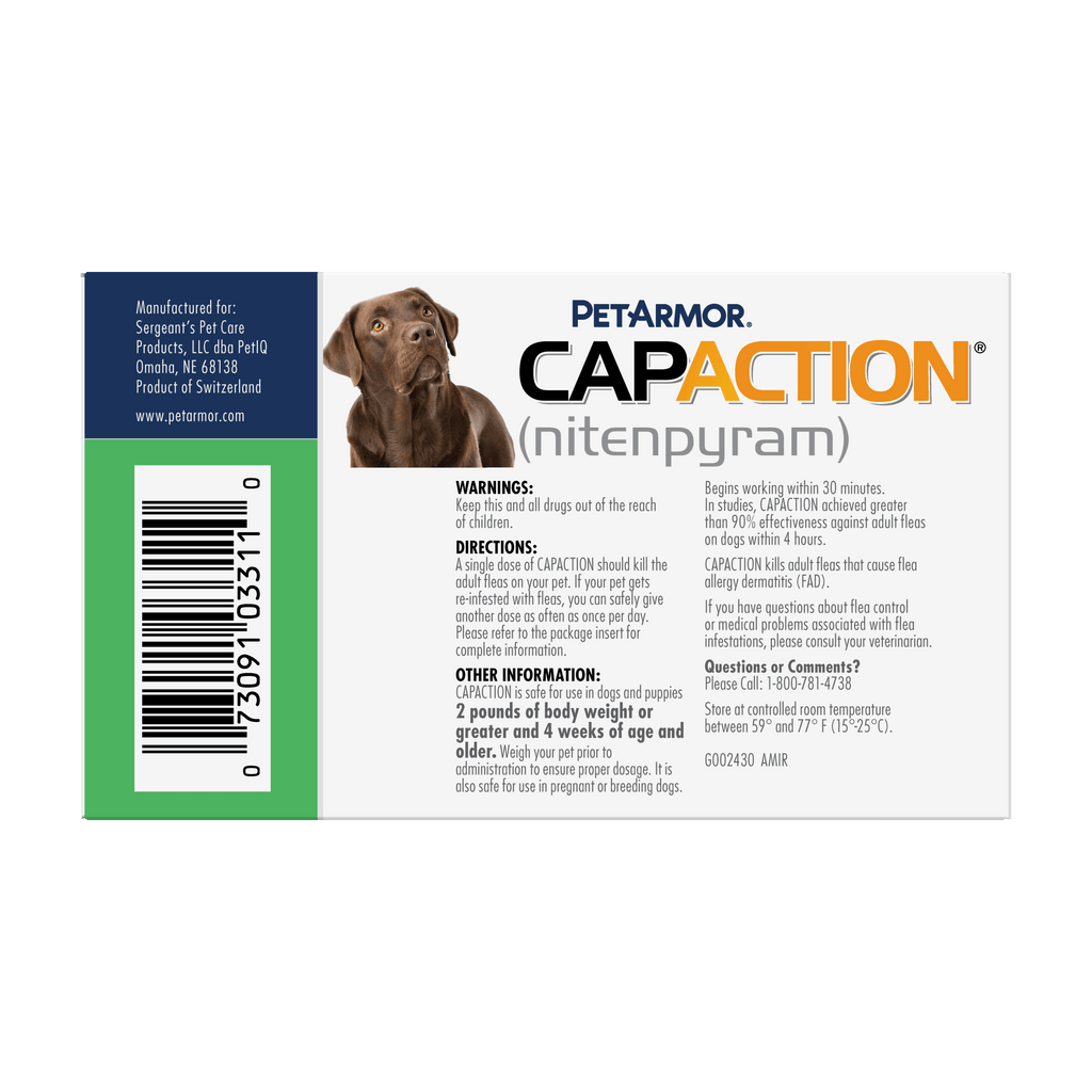 PetArmor CAPACTION Oral Flea Treatment for Dogs