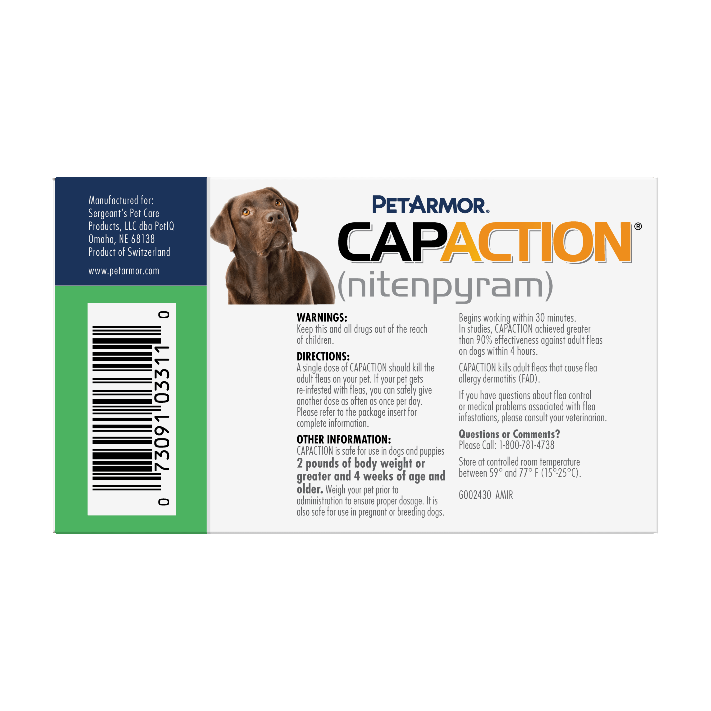 PetArmor CAPACTION Oral Flea Treatment for Dogs