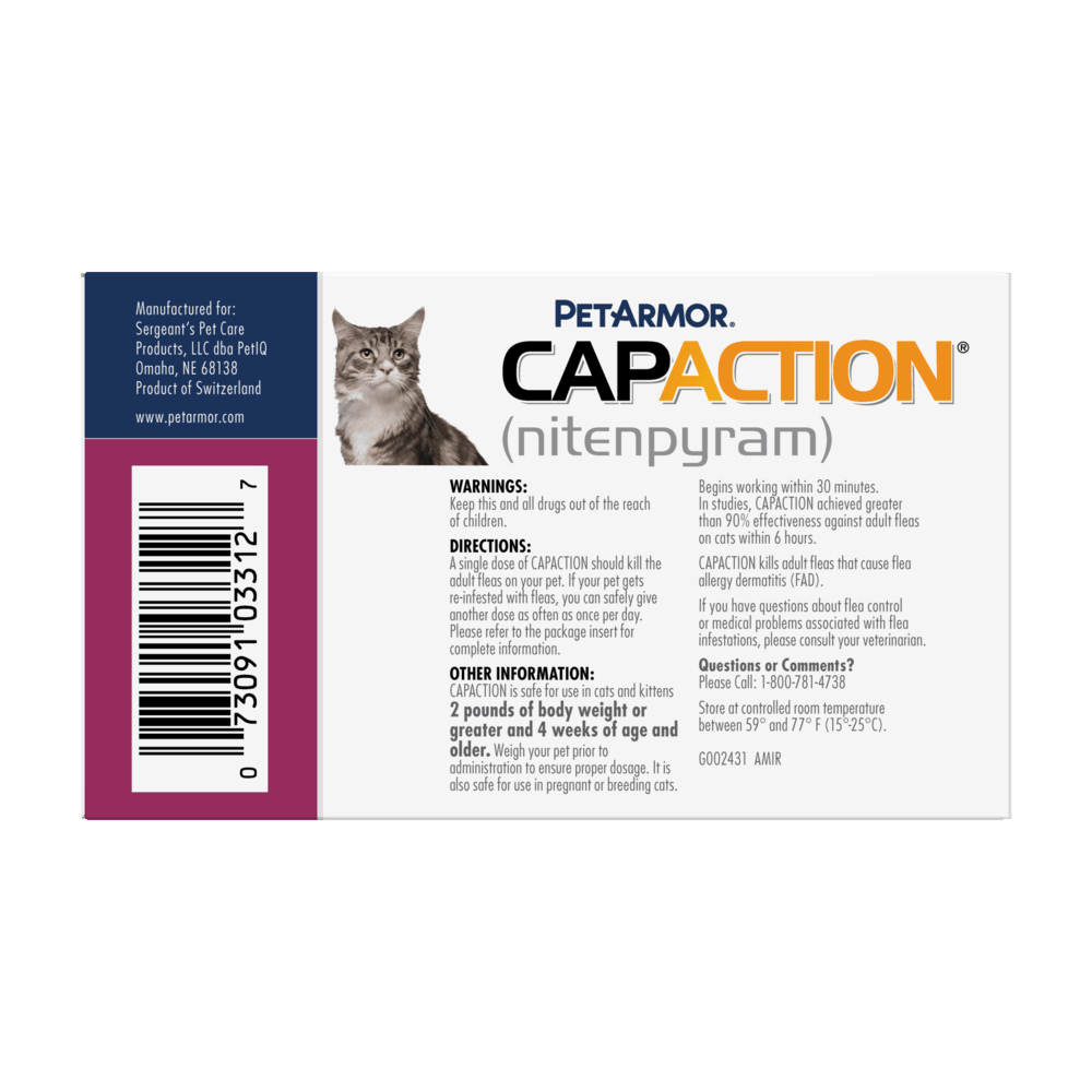 PetArmor CAPACTION Oral Flea Treatment for Cats