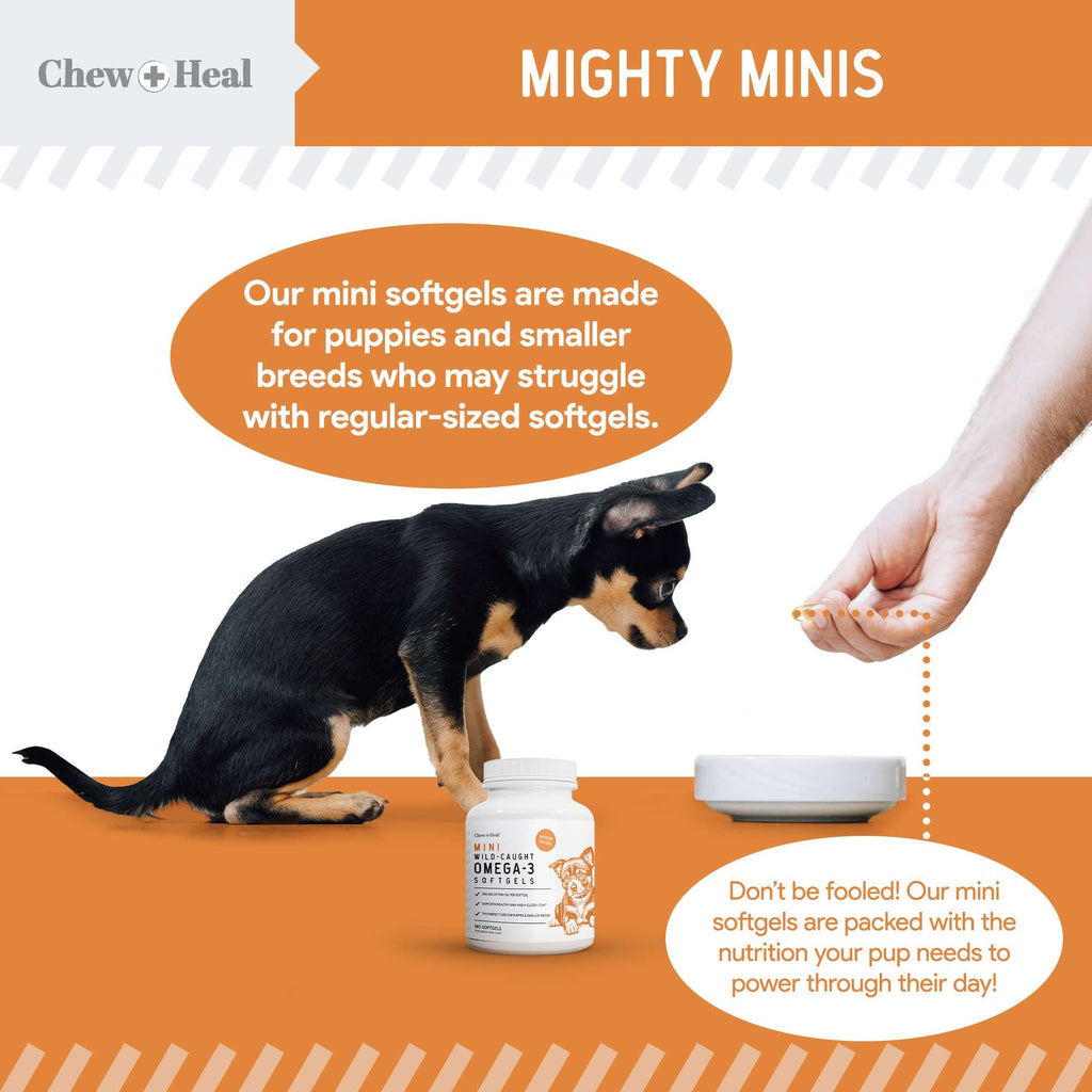 Mini Wild-Caught Omega-3 Softgels Skin & Coat Supplement for Puppies