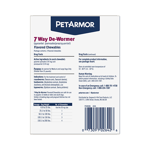 PetArmor 7 Way Dewormer for Dogs