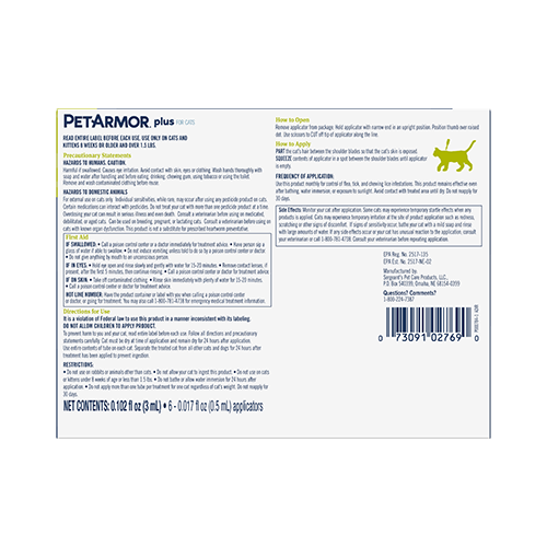 PetArmor Plus Flea & Tick Topical for Cats