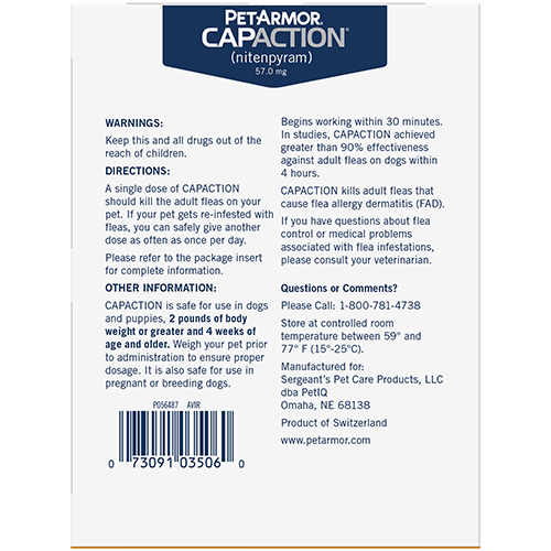 PetArmor CAPACTION Oral Flea Treatment for Dogs