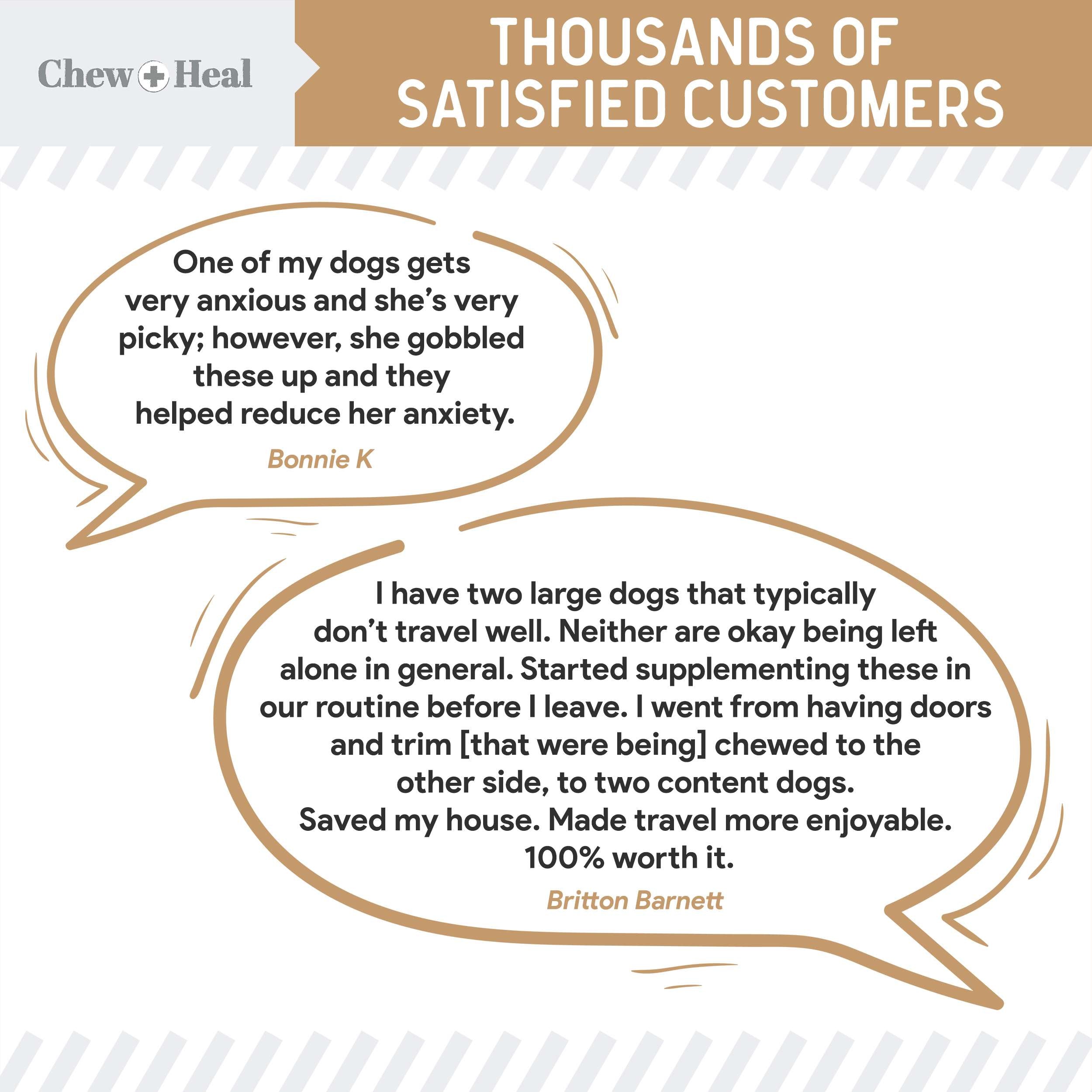 Anxiety + Stress Peanut Butter Flavored Soft Chew Calming Dog Supplement