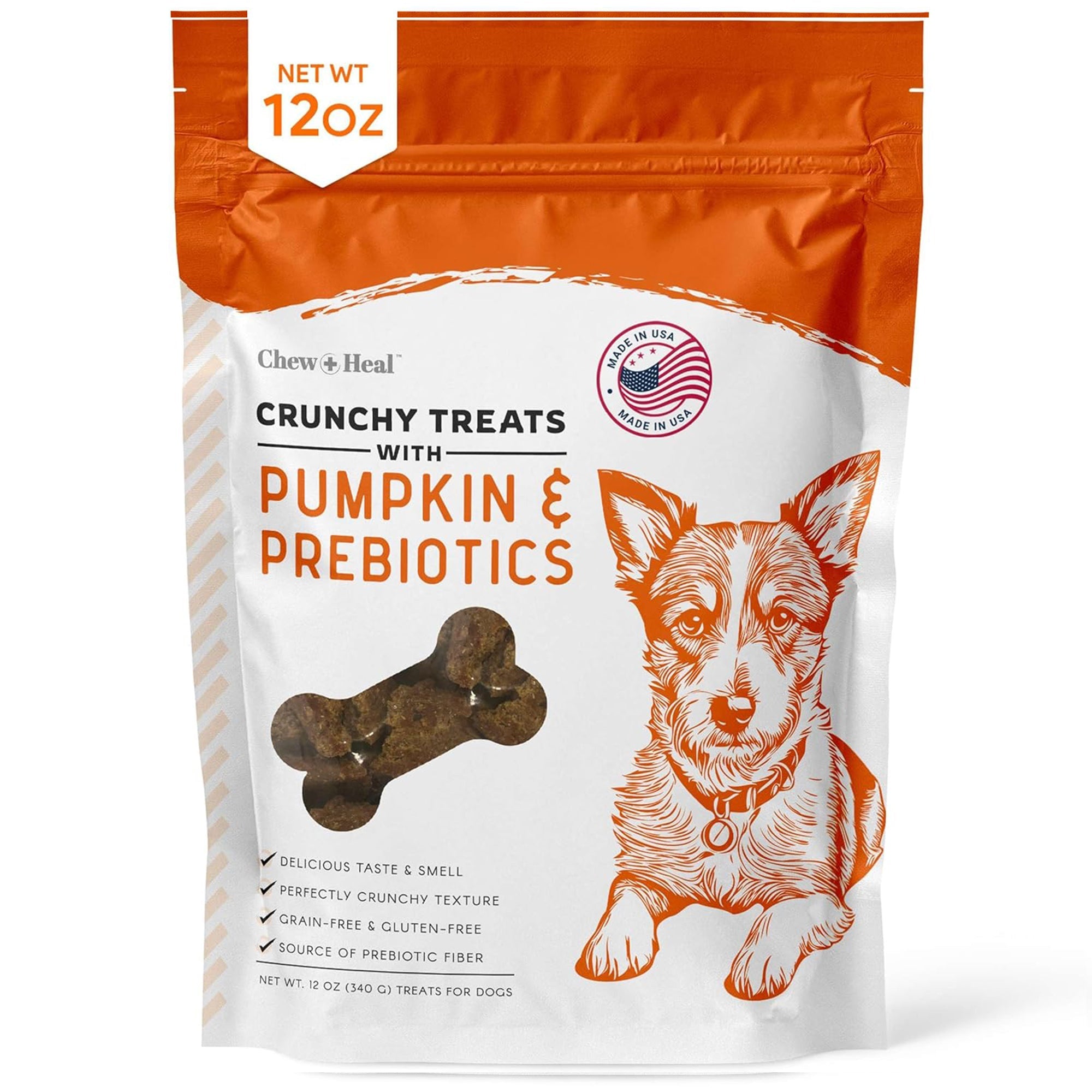 Pumpkin & Prebiotic Fiber Crunchy Biscuit Dog Treats