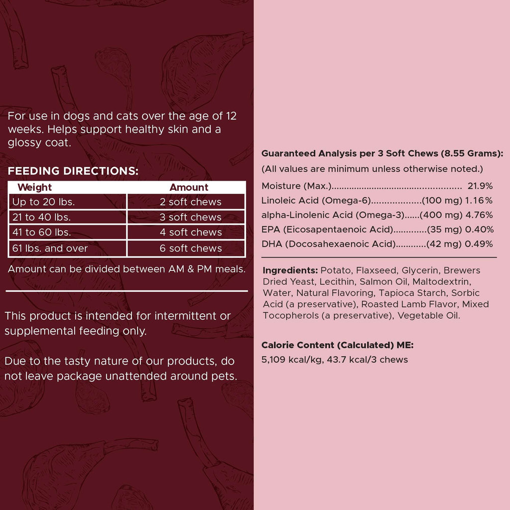 Savory Lamb Omega Skin & Coat Supplement for Dogs