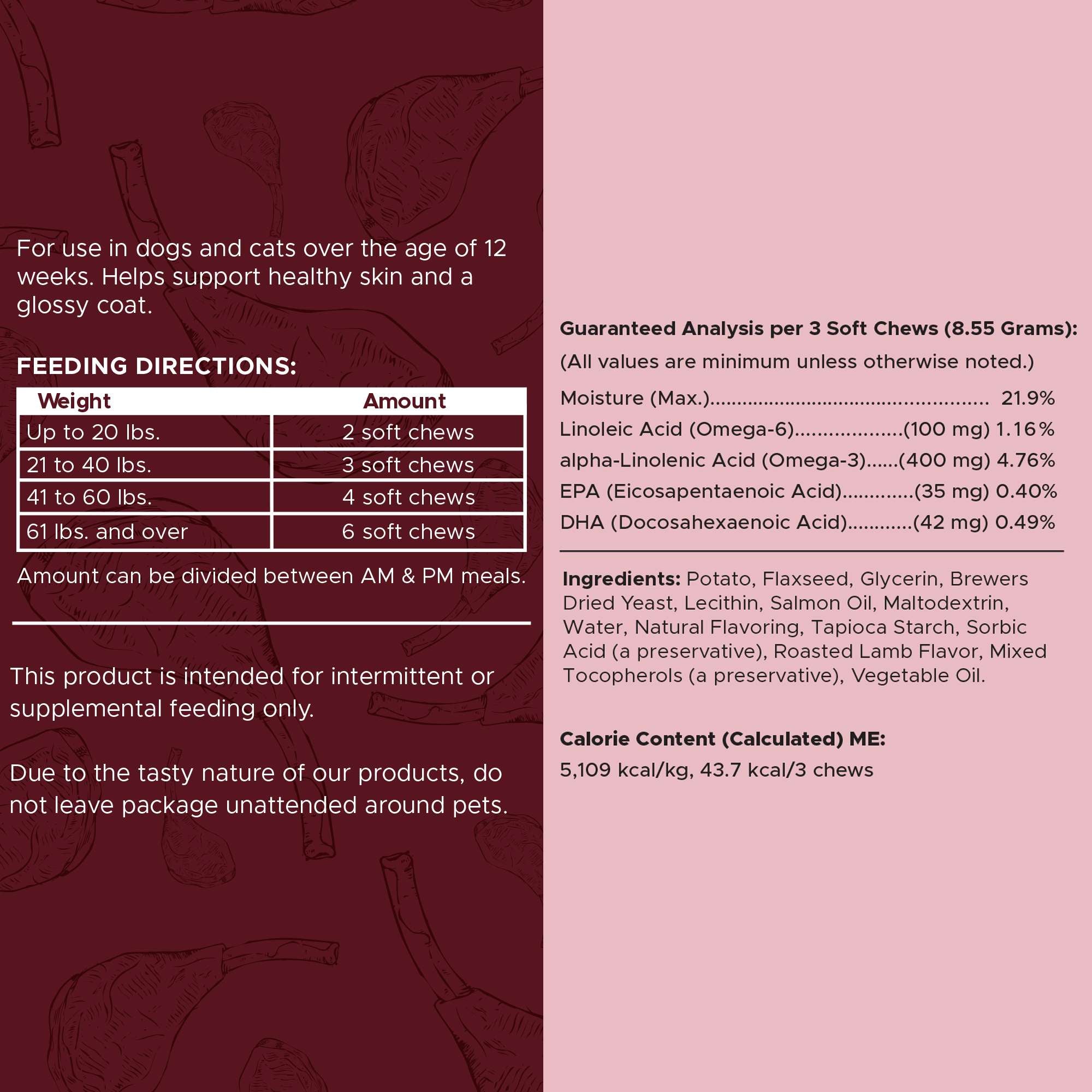 Savory Lamb Omega Skin & Coat Supplement for Dogs