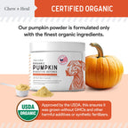 Organic Pumpkin Digestive Defense Superfood Blend Powder Digestive Aid Supplement for Dogs
