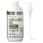 Wild-Caught Cod Liver Oil Salmon Oil Alternative Skin & Coat Liquid Supplement for Dogs