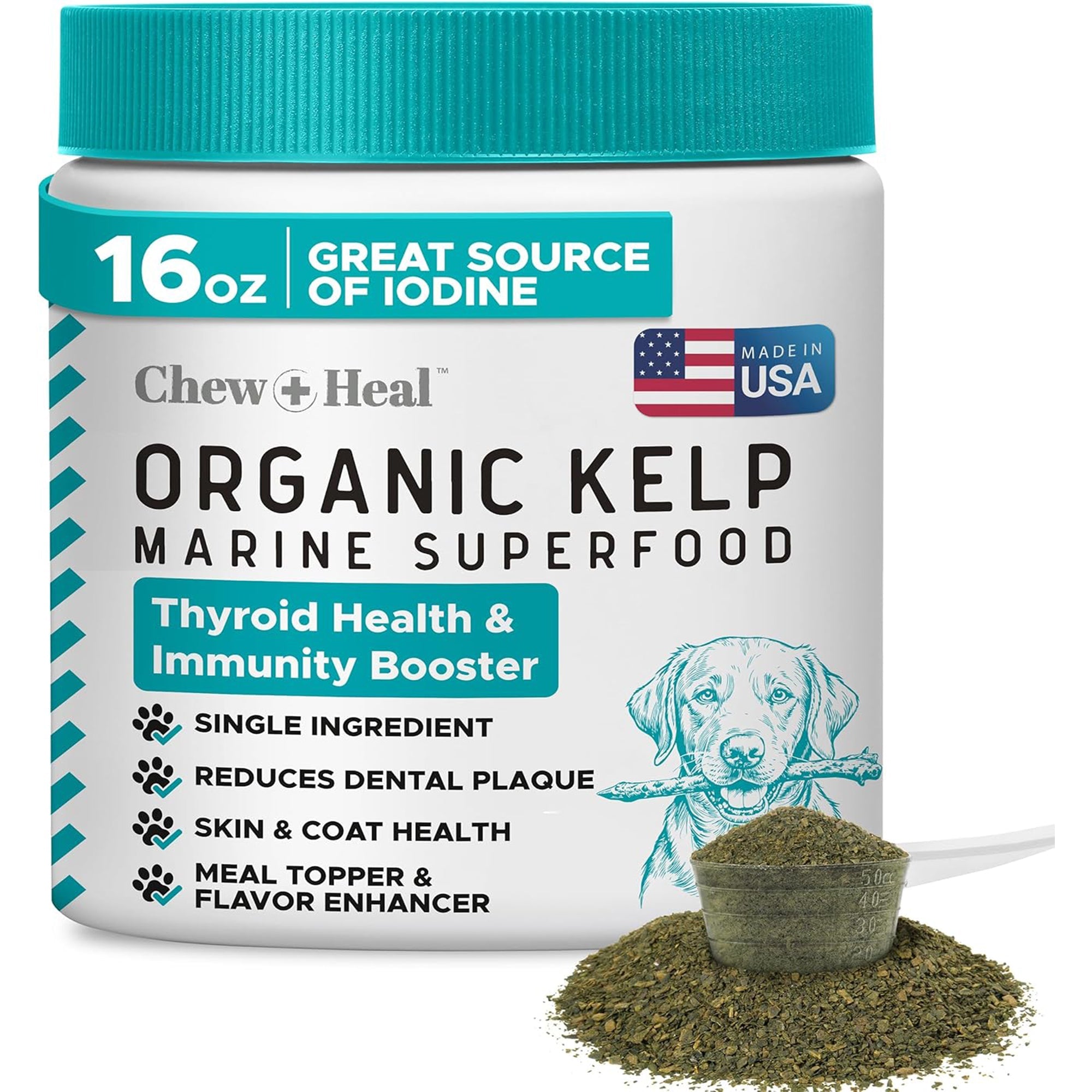 Organic Kelp Marine Superfood Granules Dental Supplement for Dogs