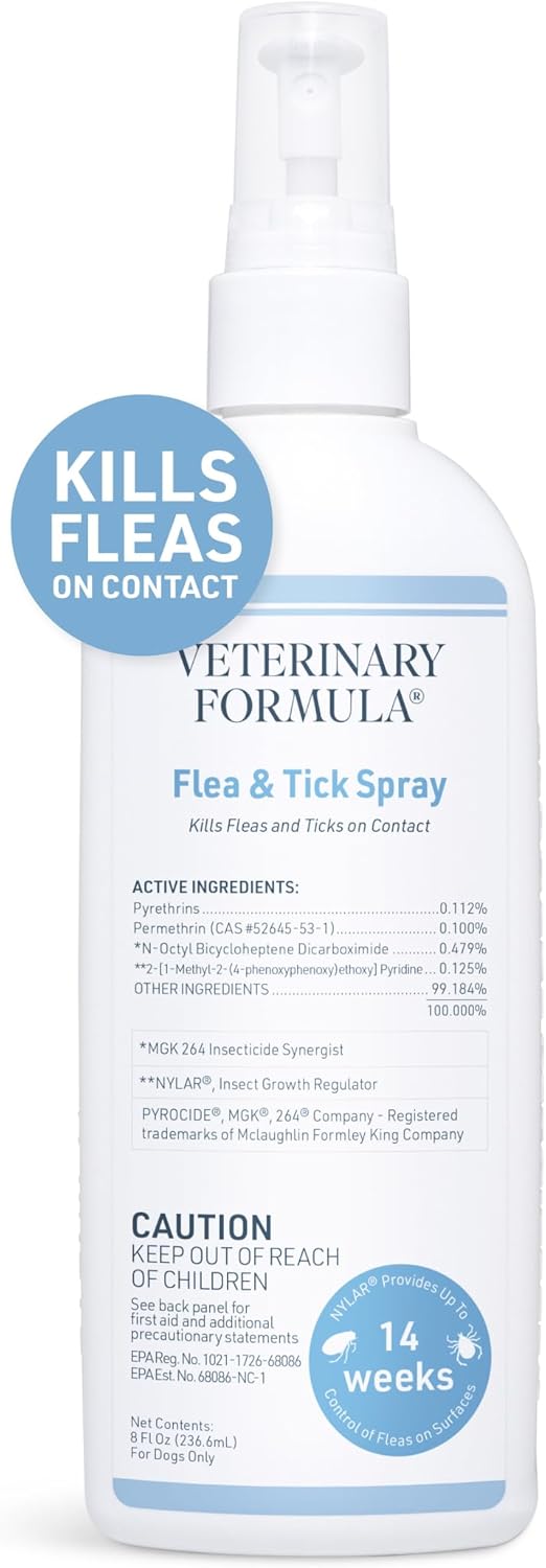 Veterinary Formula Flea and Tick Spray for Dogs, 8 oz