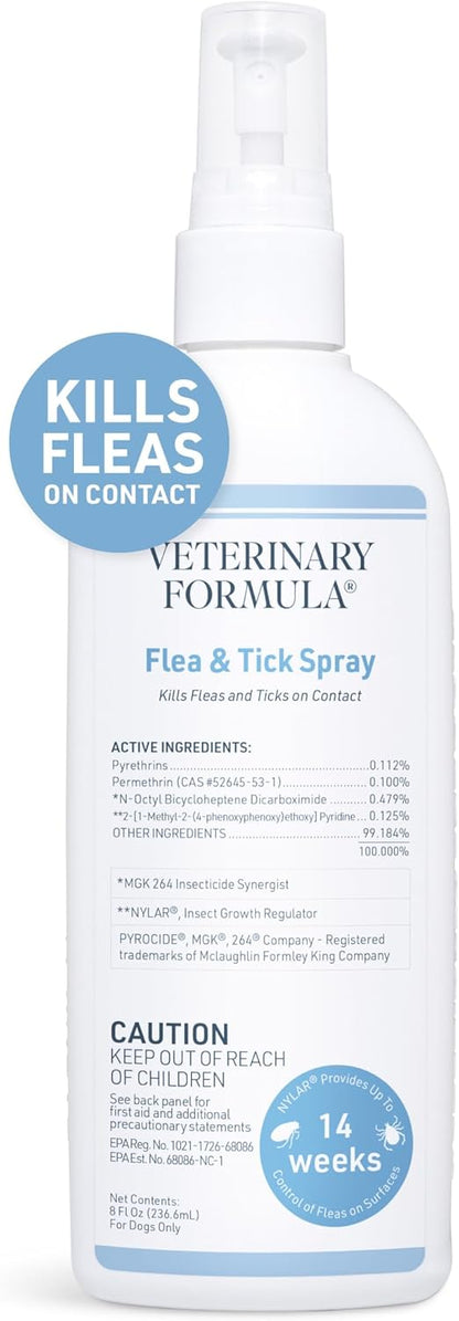 Veterinary Formula Flea and Tick Spray for Dogs, 8 oz