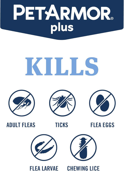 PetArmor Plus Flea and Tick Prevention for Dogs, 3 Doses, Small Dogs (5-22 lbs)