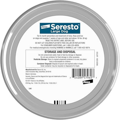 Seresto Large Dog Flea & Tick Treatment & Prevention Collar for Dogs Over 18 lbs.