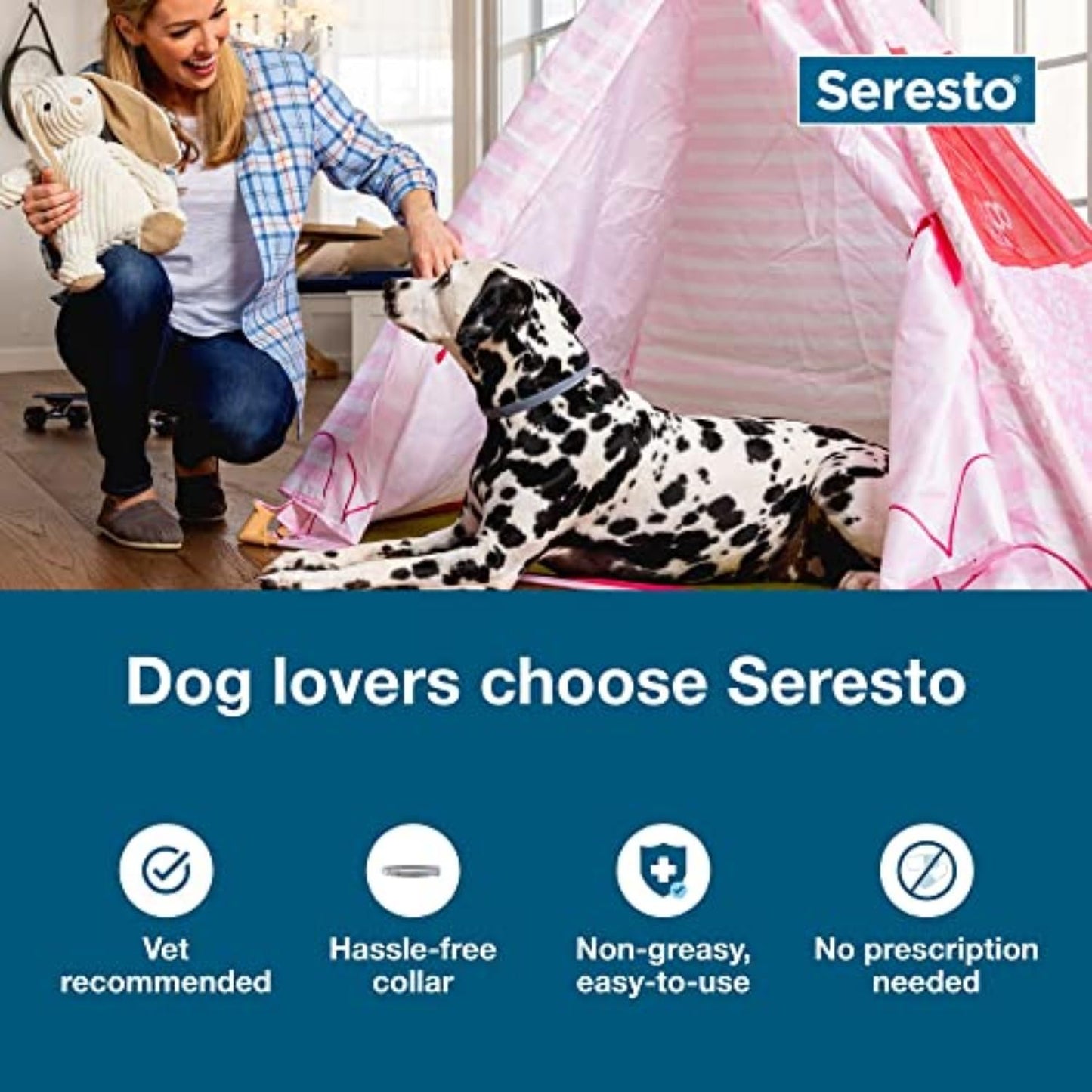 Seresto Large Dog Flea & Tick Treatment & Prevention Collar for Dogs Over 18 lbs.