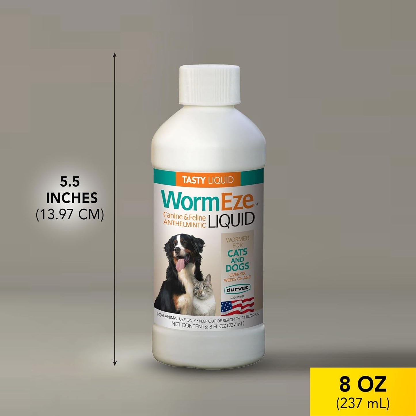 Durvet WormEze Liquid Canine & Feline Antihelmintic, 8 oz