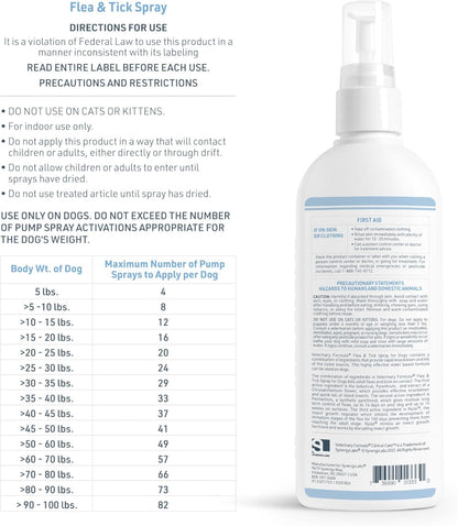 Veterinary Formula Flea and Tick Spray for Dogs, 8 oz