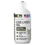 Wild-Caught Cod Liver Oil Salmon Oil Alternative Skin & Coat Liquid Supplement for Dogs