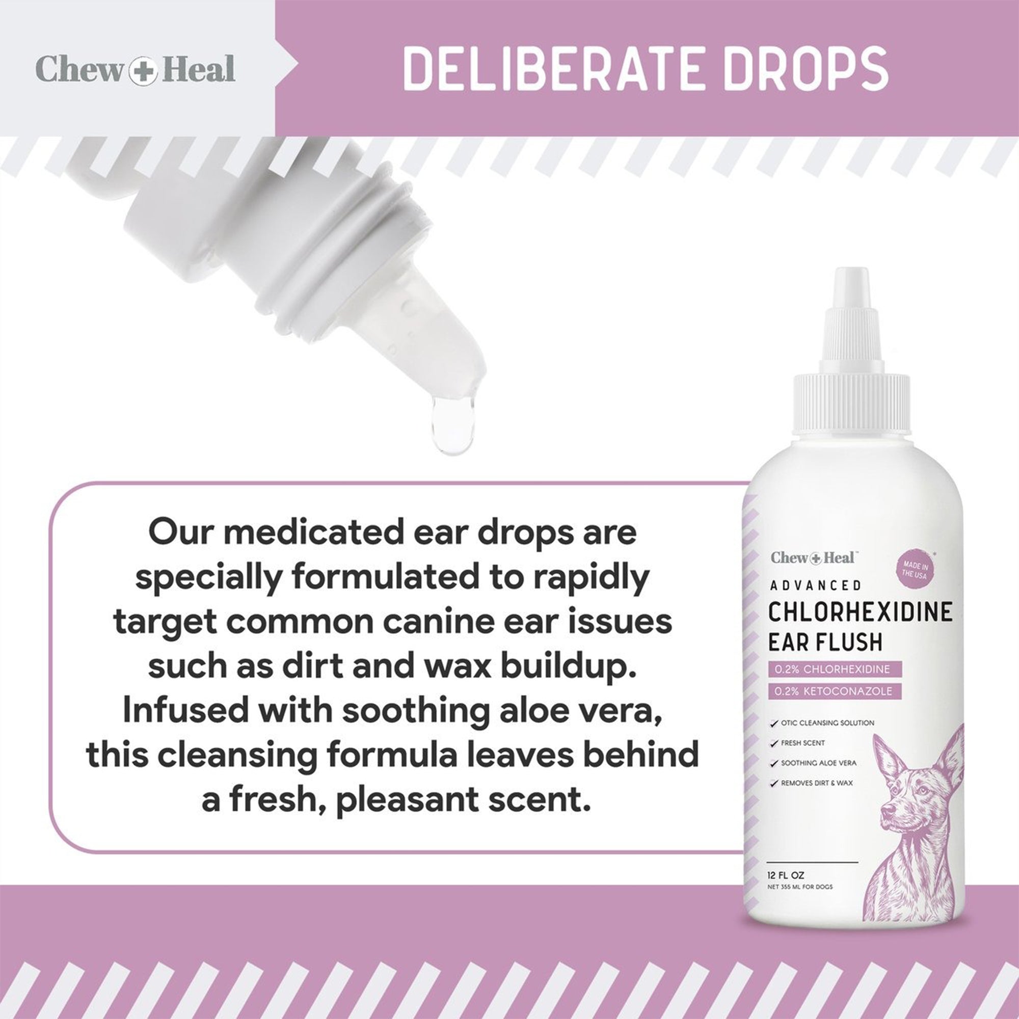 Advanced Antiseptic Otic Chlorhexidine Ear Flush for Dogs