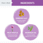 Milk Thistle Tincture with Moringa Oil & Salmon Oil Liquid Kidney & Liver Health Supplement for Dogs