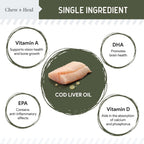 Wild-Caught Cod Liver Oil Salmon Oil Alternative Skin & Coat Liquid Supplement for Dogs