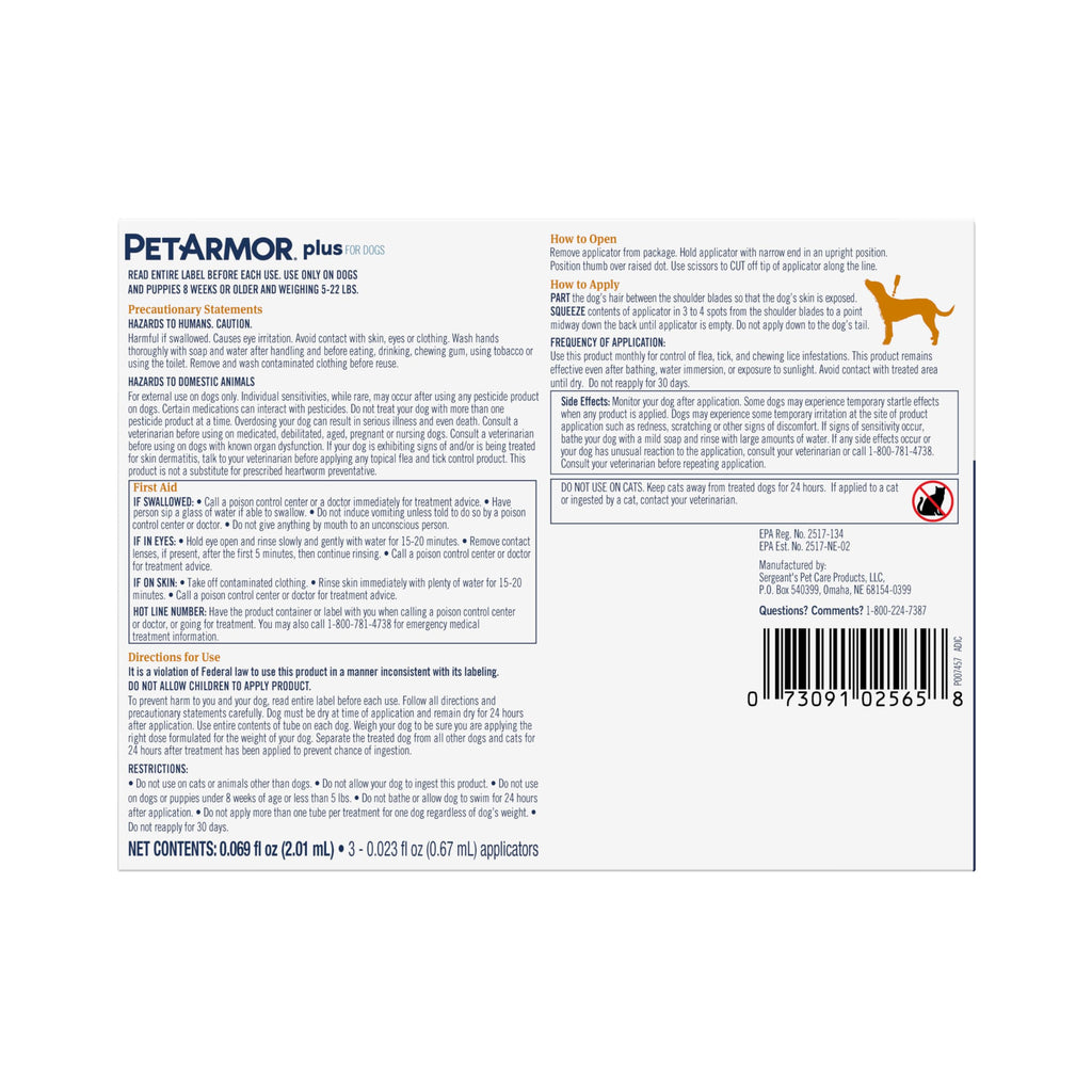 PetArmor Plus Tópico Antipulgas y Garrapatas para Perros