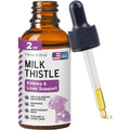 Milk Thistle Tincture with Moringa Oil & Salmon Oil Liquid Kidney & Liver Health Supplement for Dogs