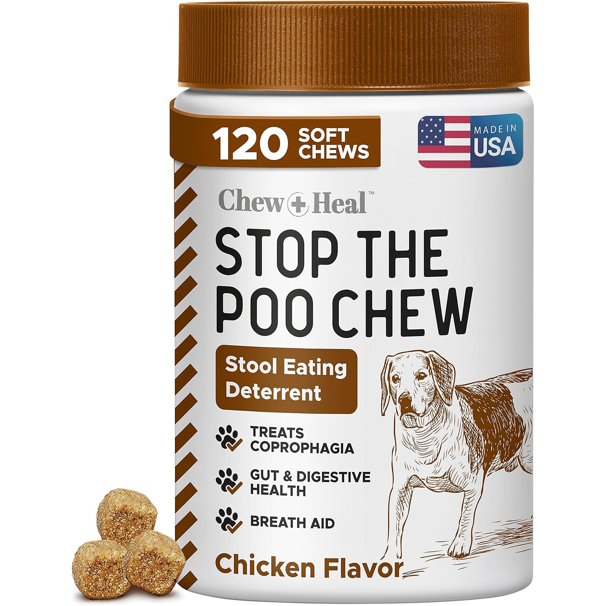 Stop The Poo Soft Chew Coprophagia & Digestive Supplement for Dogs